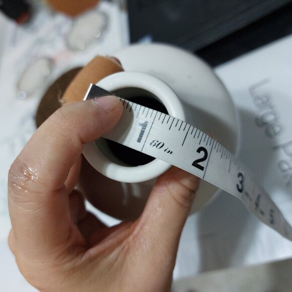 West Elm Ceramic Vase Decoration White Cream - Picture 6 of 6